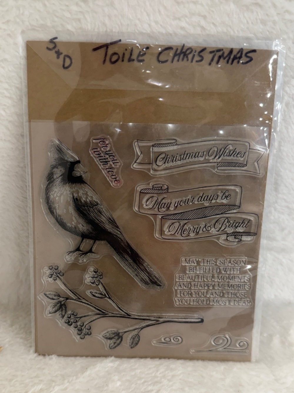 Stampin Up Clear Mount Stamp Set With Matching Embossing Dies Toile Christmas